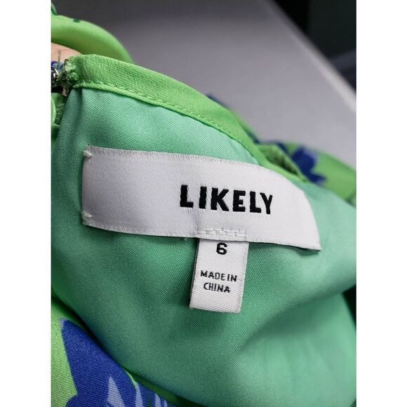 Likely Revolve Charlotte Belted Floral Tiered Ruffle Hem Dress Sz 6 - Picture 5 of 7